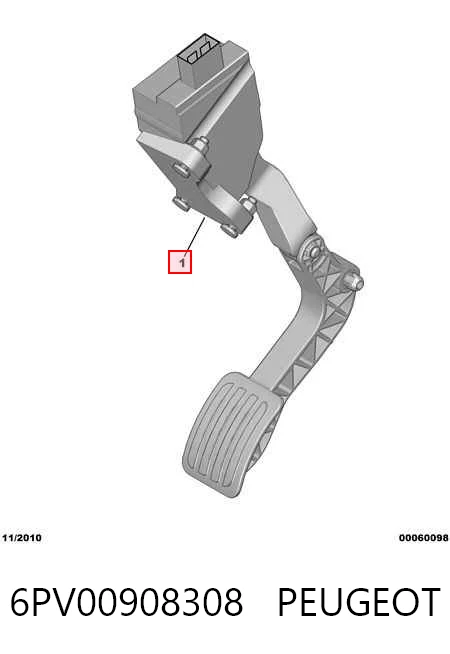 Pedał przyspieszenia (gazu) Peugeot Expert 