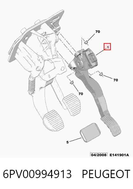 Pedał przyspieszenia (gazu) Citroen C3 Picasso minivan (SH) (2009 - 2026) cena, od 51,80 USD