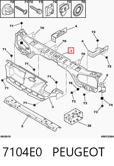 Osłona chłodnicy kompletna (panel mocowania reflektorów) do Citroen Xsara  N1
