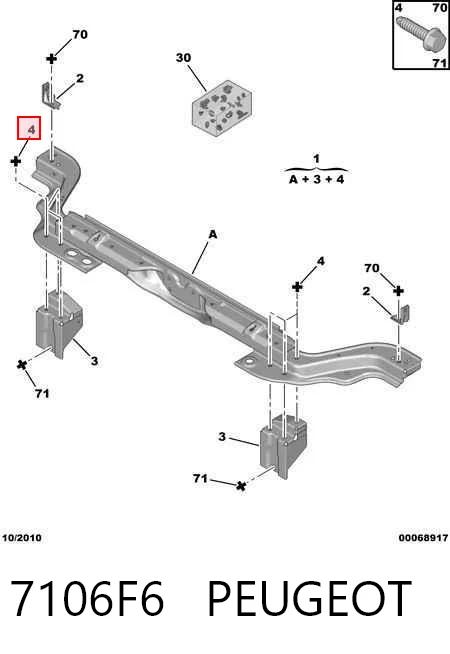 Do koszyka 2611200 FPS Osłona chłodnicy górna (panel mocowania reflektorów)