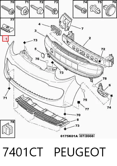 Zderzak przedni do Citroen C1 I PM, PN
