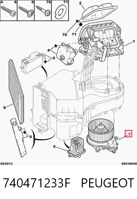 Silniczek wentylatora nagrzewnicy (ogrzewacza wnętrza) do Citroen Xsara  N1