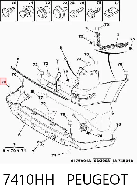 Zderzak tylny do Peugeot 4007  VU, VV