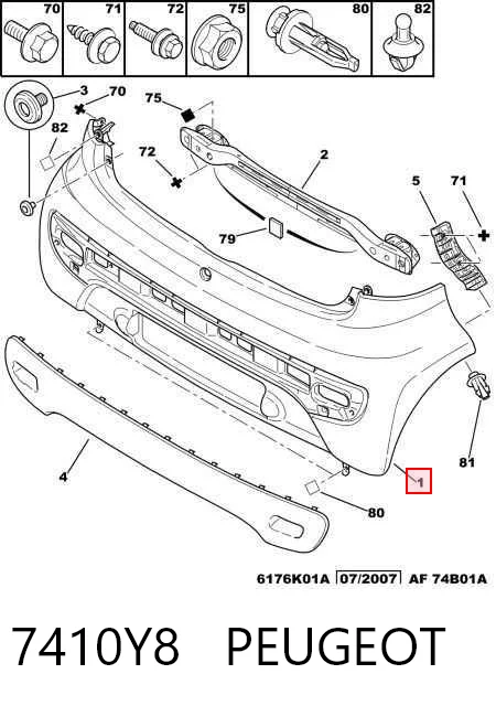 Zderzak tylny Citroen C1 I hatchback (PM, PN) (2005 - 2014) cena, od 205,28 USD