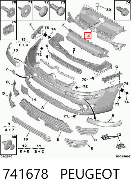 Atrapa chłodnicy Citroen C4 I hatchback (LC) (2004 - 2010) cena, od 37,78 USD