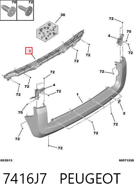 Wzmocnienie zderzaka tylnego Fiat Fiorino awangarda (225) (2008 - 2026) cena, od 85,53 USD