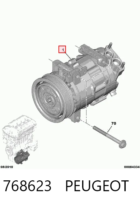 768623 Peugeot/Citroen Sprężarka klimatyzacji