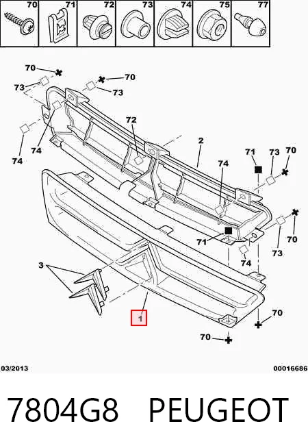 Atrapa chłodnicy do Citroen Xsara  N1