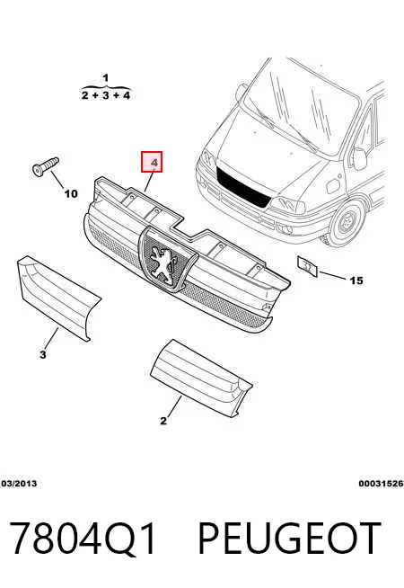 Atrapa chłodnicy do Peugeot Boxer II 244