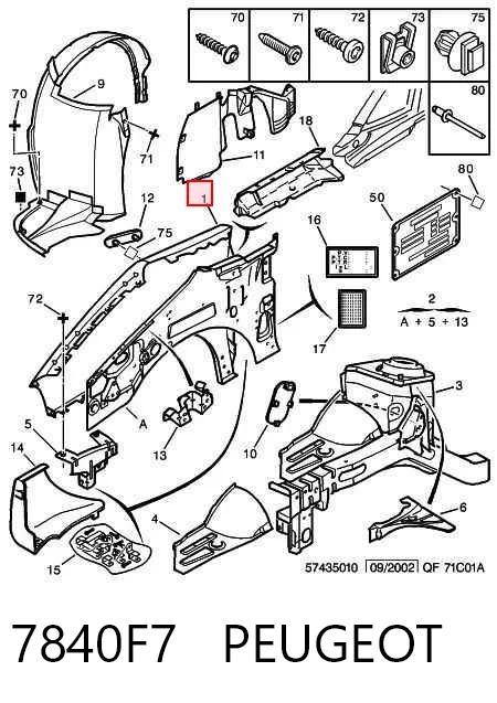 Do koszyka Błotnik przedni lewy Peugeot Expert  222