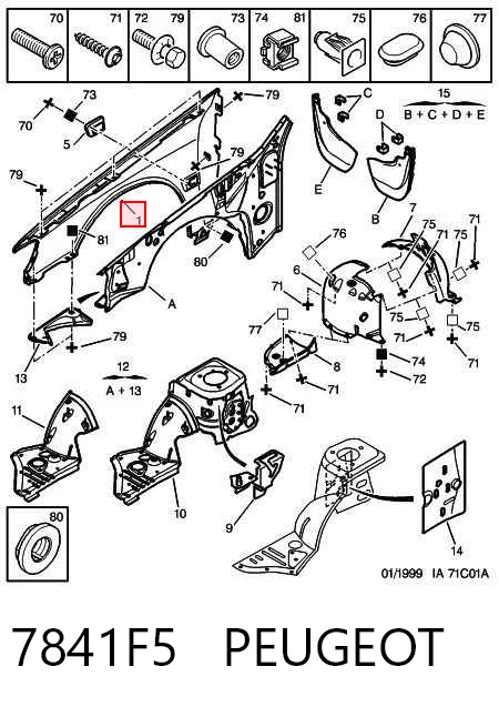 Błotnik przedni prawy do Peugeot 406  8B