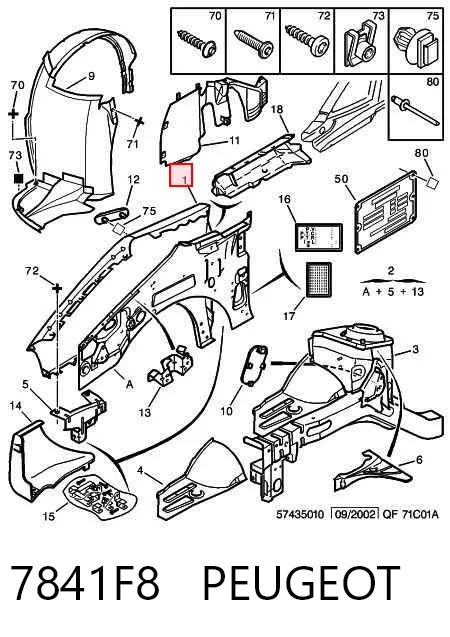 Do koszyka Błotnik przedni prawy Peugeot Expert  222
