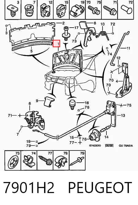 Maska silnika Peugeot Expert minivan (224) (1996 - 2006) cena, od 207,26 USD