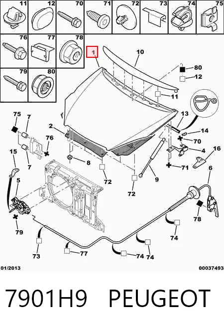 Maska silnika do Citroen C5 I DC