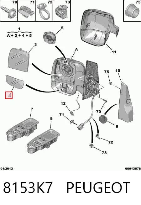  Lusterko wsteczne prawe Peugeot Expert 