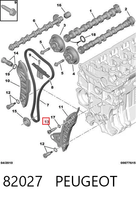 Łańcuch rozrządu, zestaw Citroen C3 Picasso minivan (SH) (2009 - 2026) cena, od 145,14 USD