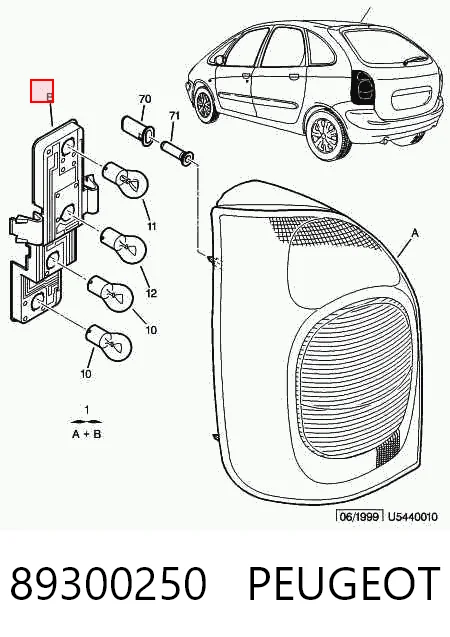 Lampa zespolona tylna lewa Citroen Xsara Picasso
