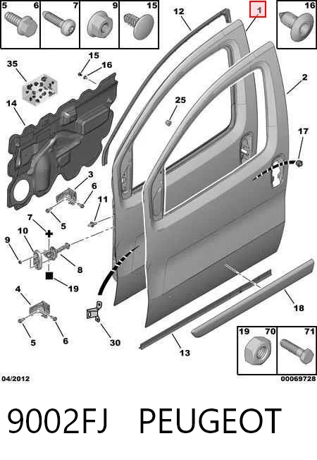 Drzwi przednie lewe Fiat Fiorino awangarda (225) (2008 - 2026) cena, od 218,97 USD