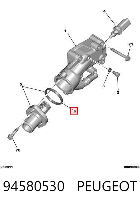 Uszczelka termostatu Opel Combo B awangarda (2001 - 2011) cena, od 1,85 USD