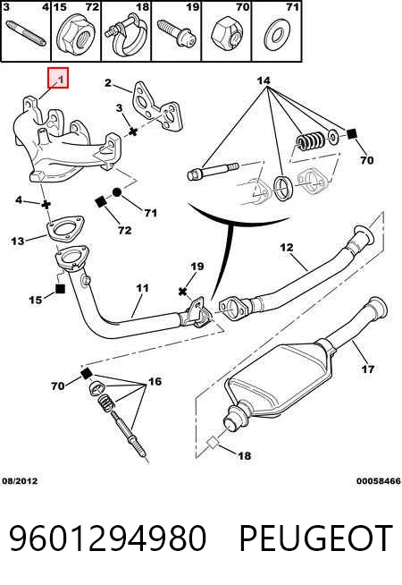 Kolektor wydechowy Peugeot 405 II sedana (4B) (1992 - 1995) cena, od 80,51 USD