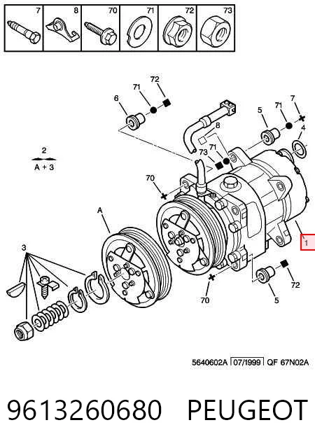 9613260680 Peugeot/Citroen Sprężarka klimatyzacji