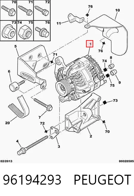 Alternator Peugeot 205 II hatchback (20A, C) (1987 - 1998) cena, od 54,63 USD