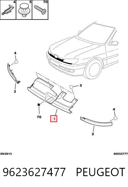 Atrapa chłodnicy Peugeot 306 hatchback (7A) (1993 - 2001) cena, od 61,58 USD
