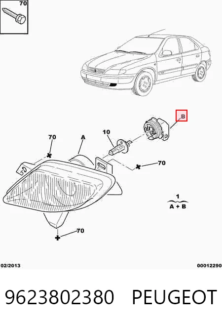  Lampa przeciwmgielna lewa Citroen Xsara 