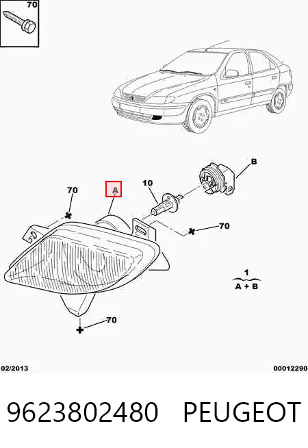 Lampa przeciwmgielna lewa Citroen Xsara 