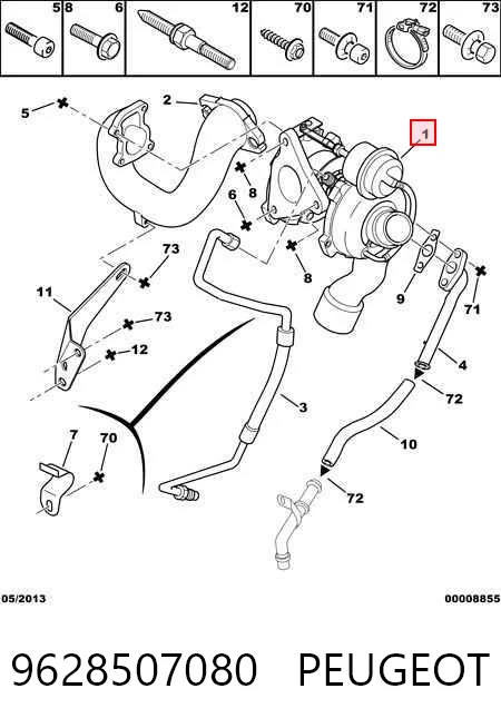 Turbina Peugeot 605 sedana (6B) (1989 - 1999) cena, od 134,08 USD