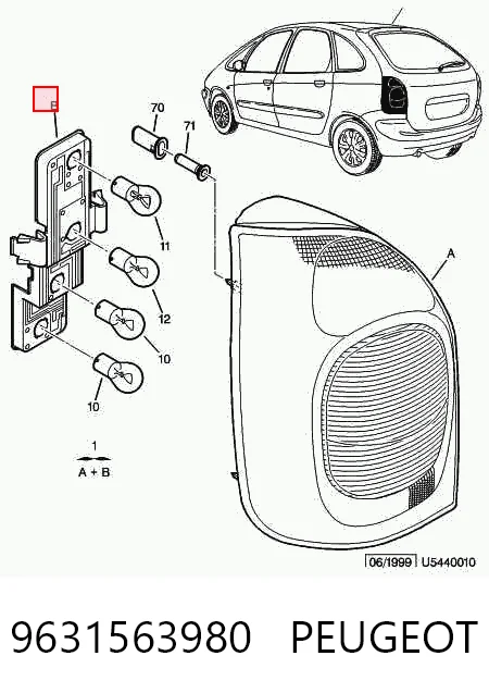  Lampa zespolona tylna prawa Citroen Xsara 