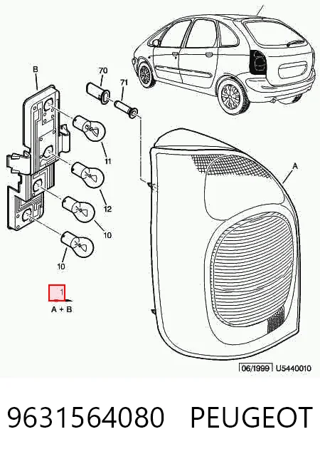 Lampa zespolona tylna lewa do Citroen Xsara Picasso N68