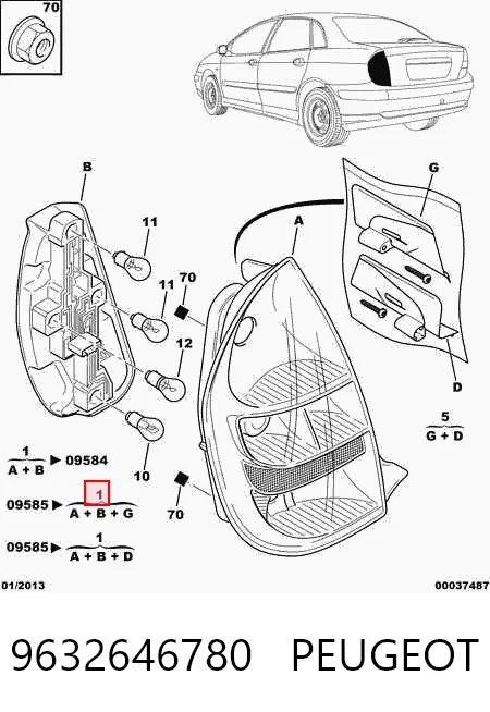  Lampa zespolona tylna lewa Citroen C5 1