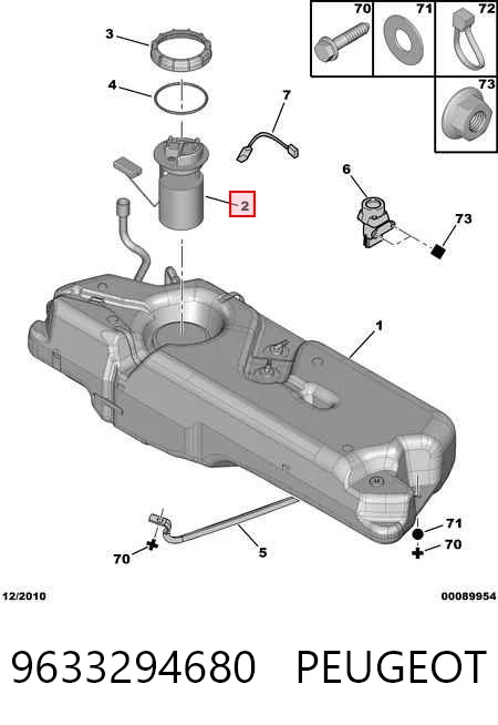 9633294680 Peugeot/Citroen Moduł pompy paliwowej z czujnikiem poziomu paliwa
