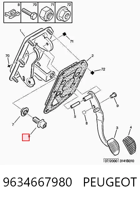 9634667980 Peugeot/Citroen Czujnik włącznika świała stop