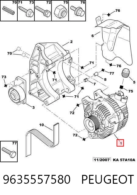 9635557580 Peugeot/Citroen Alternator