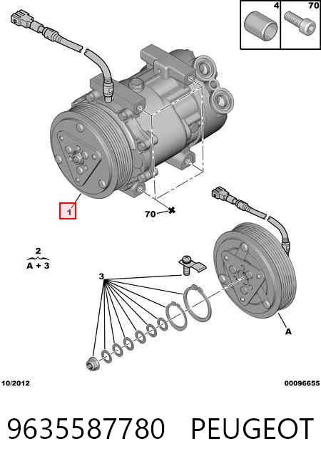 9635587780 Peugeot/Citroen Sprężarka klimatyzacji