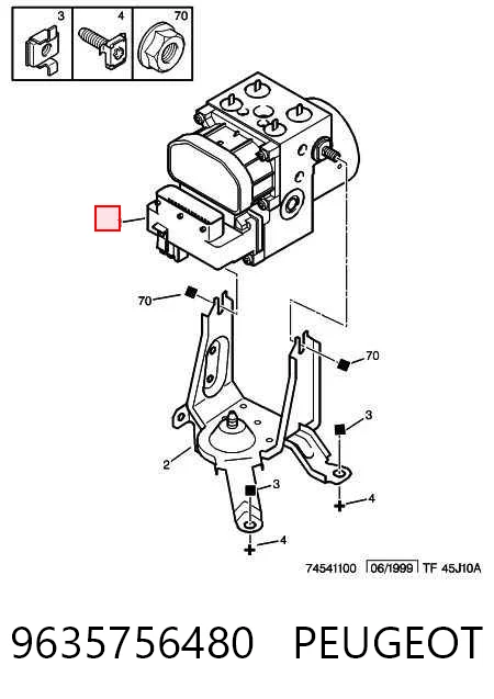 Sterownik ABS  hydrauliczny Peugeot Partner I awangarda (5) (1996 - 2008) cena, od 113,05 USD