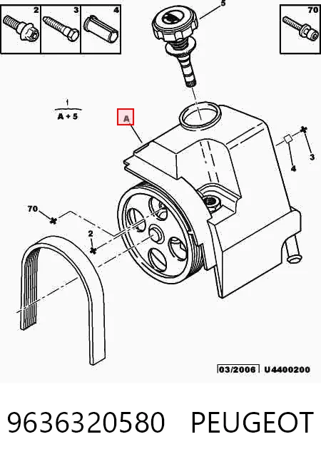 9636320580 Peugeot/Citroen Pompa wspomagania hydraulicznego kierownicy