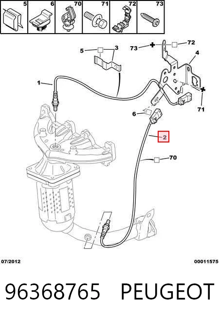 96368765 Peugeot/Citroen Sonda lambda czujnik tlenu po katalizatorze