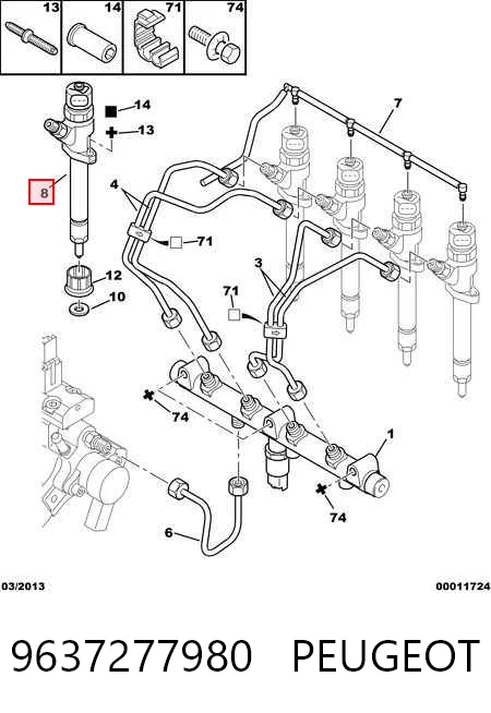Wtryskiwacz paliwa do Peugeot 406  8C