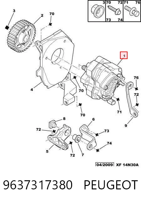 9637317380 Peugeot/Citroen Pompa wtryskowa wysokiego ciśnienia