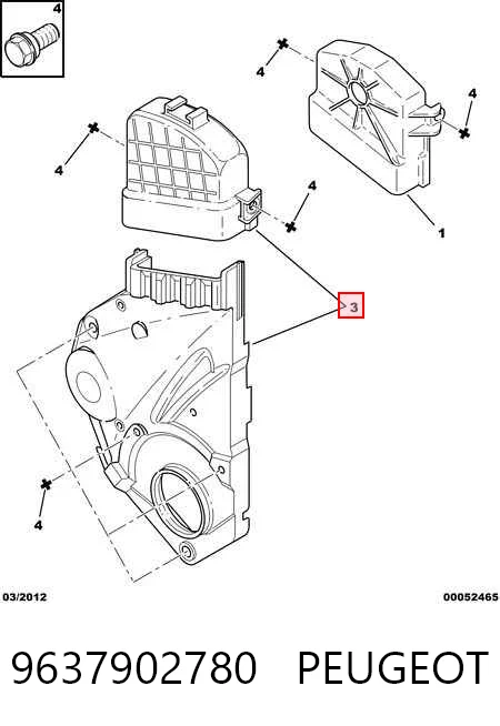9637902780 Fiat/Alfa/Lancia Osłona paska rozrządu