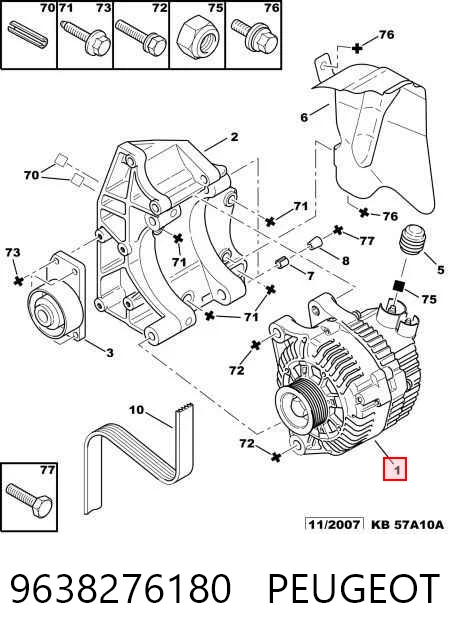 9638276180 Peugeot/Citroen Alternator