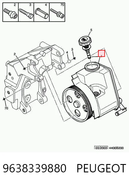 9638339880 Peugeot/Citroen Pompa wspomagania hydraulicznego kierownicy