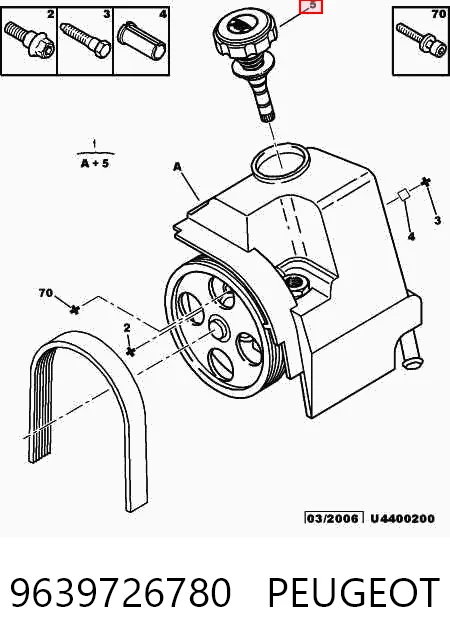 9639726780 Peugeot/Citroen Pompa wspomagania hydraulicznego kierownicy