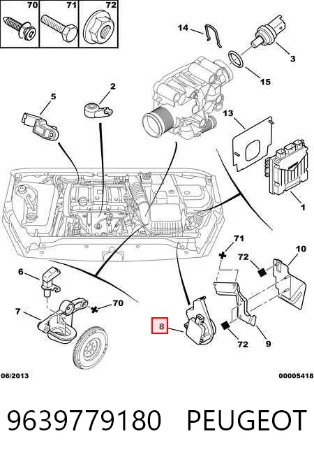 9639779180 Peugeot/Citroen Czujnik położenia pedału przyspieszenia (gazu)