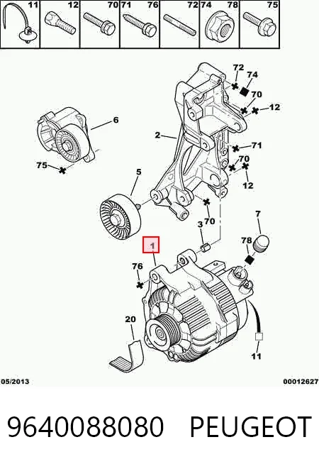 9640088080 Peugeot/Citroen Alternator