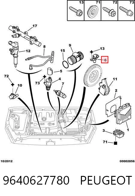 9640627780 Peugeot/Citroen Czujnik położenia wału korbowego