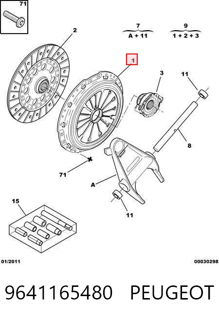 Docisk sprzęgła do Citroen C5 I DE
